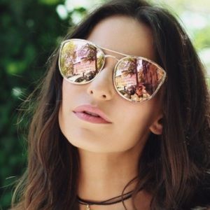 Quay rosegold mirrored sunglasses